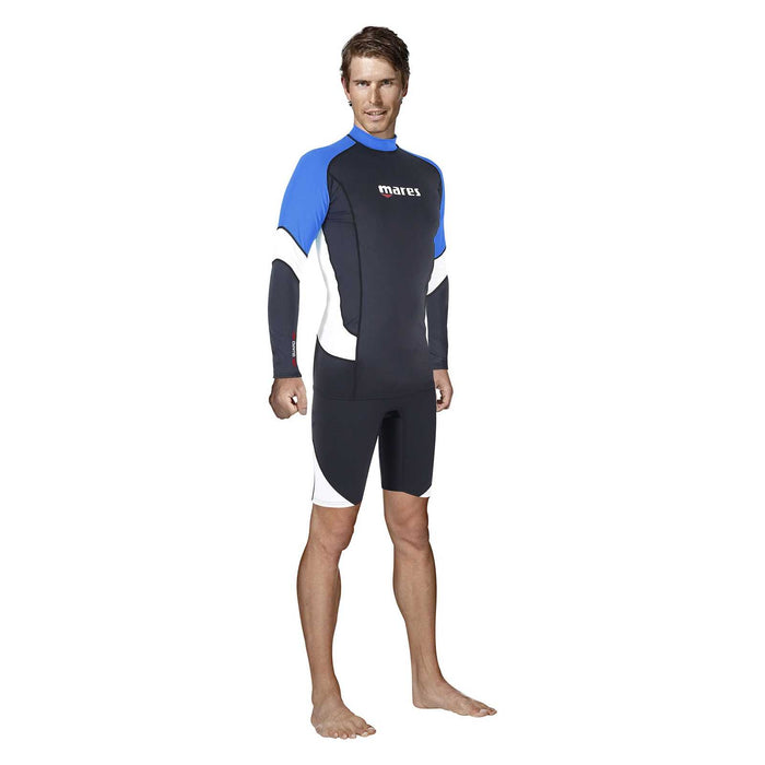 Rash guard uomo manica lunga nero-blu L Mares 412551L