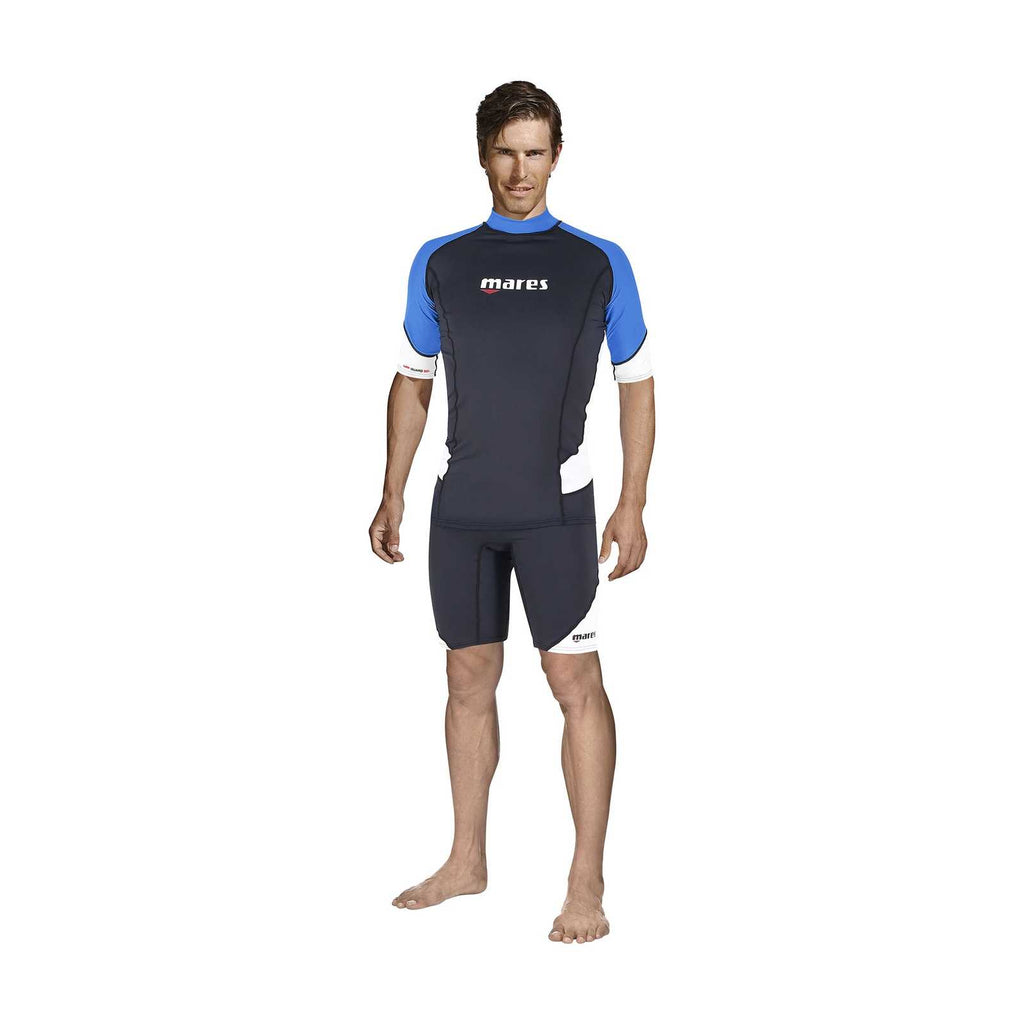 Rashguard Herren Kurzarm Schwarz-Blau M Mares 412552M