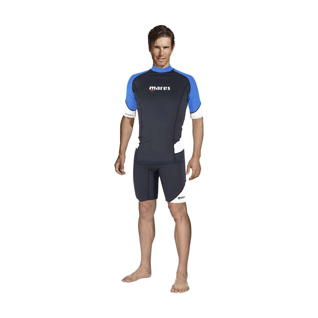 Rash guard uomo manica corta nero-blu XXL Mares 412552XXL