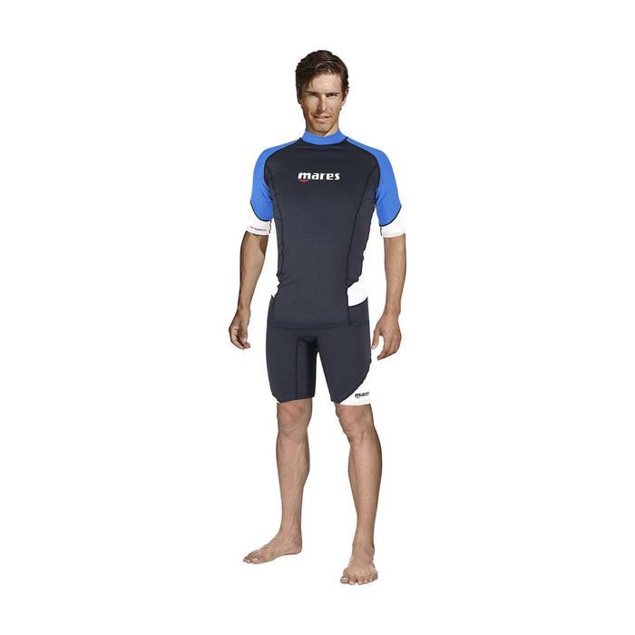 Rash guard uomo manica corta nero-blu XXL Mares 412552XXL