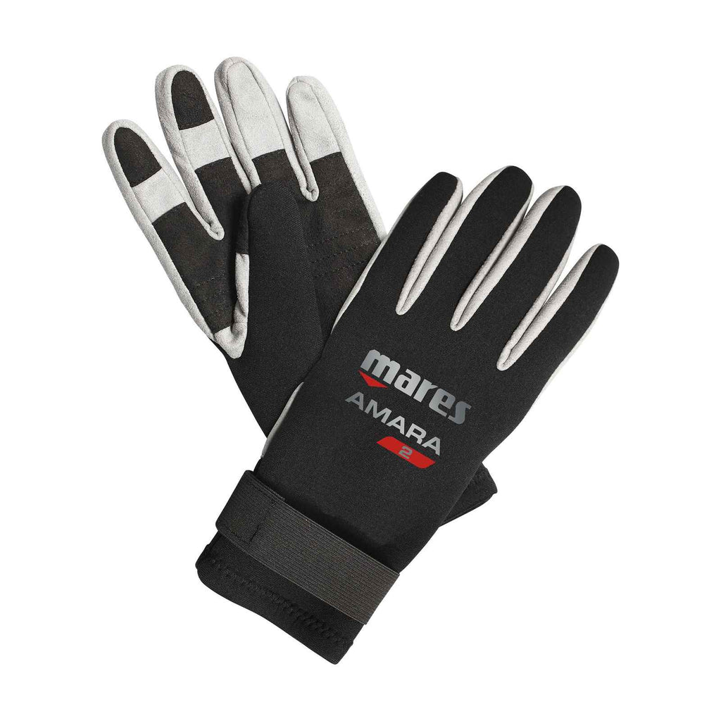 Guantes de buceo Amara 2mm Negro-Blanco M Mares 412722M