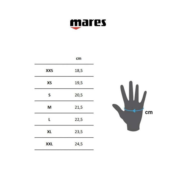 Tauchhandschuhe Tek 2 mm Amara Schwarz-Weiß Größe XXL Mares 412760XXL