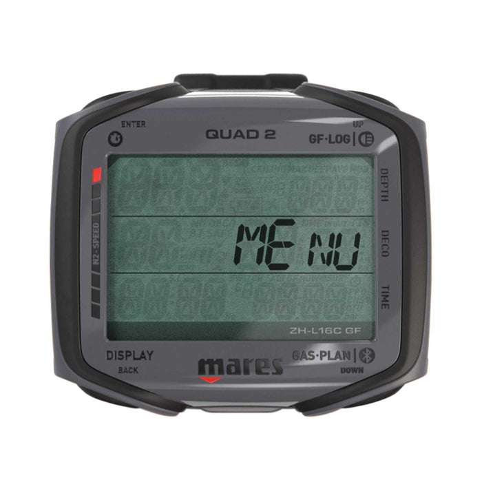 Ordinateur de plongée Quad 2 Noir-Anthracite Mares 414152BK7