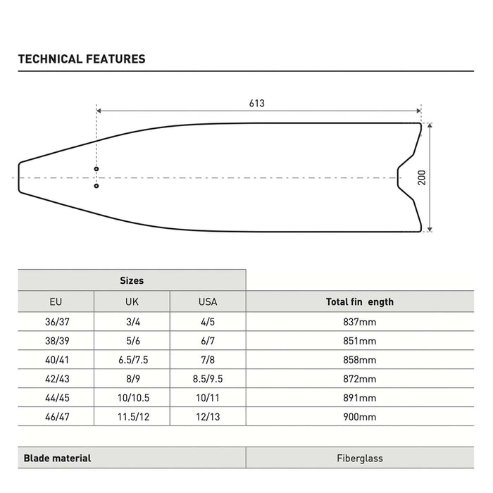Apnoe-Flossen X-Wing Apnea S EU 40-41-UK 6,5-7,5-USA 7-8 Mares 420417MED040