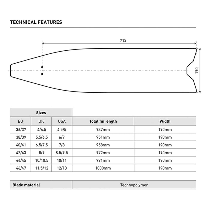Palmes d'apnée X-Wing Pro Marron EU 44-45-UK 10-10,5-USA 10-11 Mares 420420044BWN