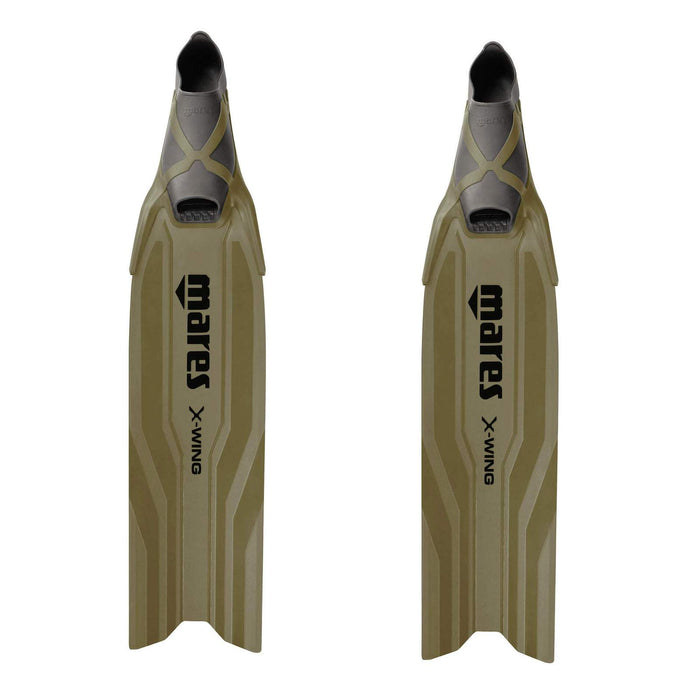 Palmes d'apnée X-Wing Short Olive-Olive EU 42-43-UK 8-9-USA 8,5-9,5 Mares 420421042OLOL