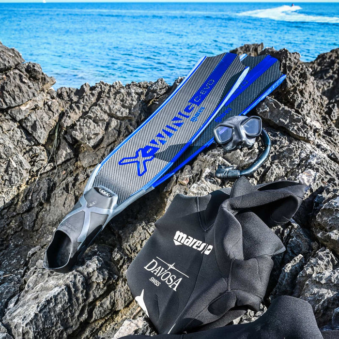 Pinne da apnea X-Wing C-Evo Soft Nero-Blu EU 36-37-UK 3-4-USA 4-5 Mares 420423SFT036