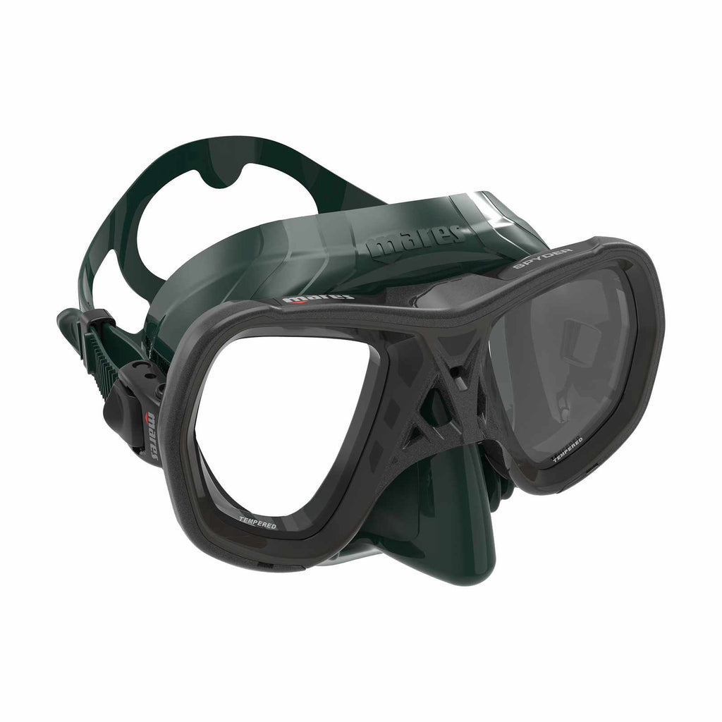 Maschera da Pesca in Apnea Spyder Sf Nero-Verde Mares 421415EBBWKGN