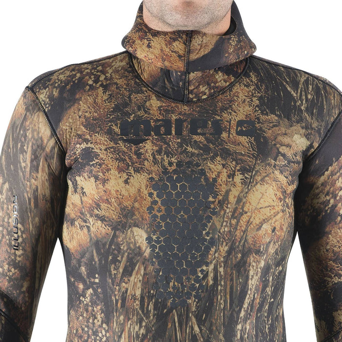 Apnoeanzug Jacke Illusion Bwn 50 5mm Braun-Camo Größe 2 Mares 422033S2