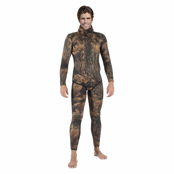 Veste de combinaison d'apnée Illusion Bwn 30 3 mm camouflage marron Taille 4 Mares 422035S4