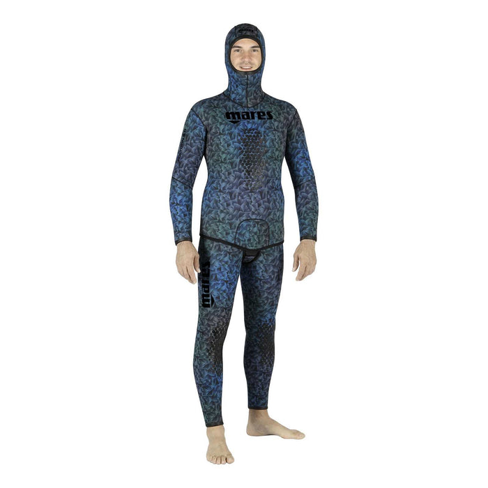 Veste de combinaison d'apnée Polygon 30 3 mm Bleu-Indigo Taille 6 Mares 422304S6