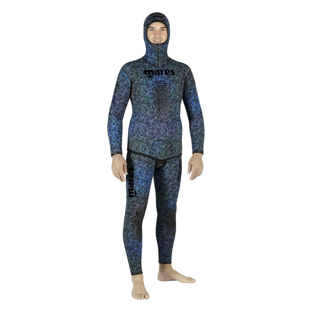 Freediving Wetsuit Jacket Polygon 50 5mm Blue-Indigo Size 6 Mares 422306S6