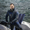Veste de combinaison d'apnée Polygon 865 8-6,5 mm Bleu-Indigo Taille 3 Mares 422308S3
