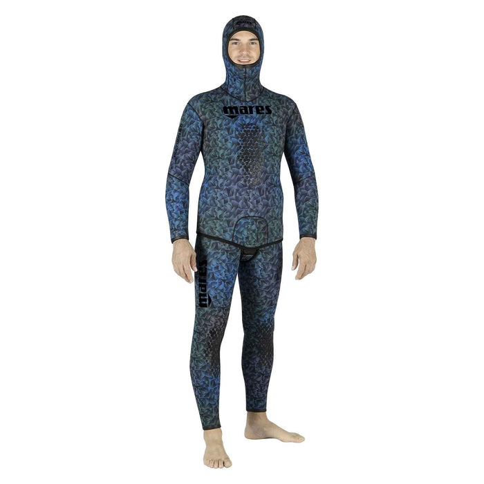 Veste de combinaison d'apnée Polygon 865 8-6,5 mm Bleu-Indigo Taille 6 Mares 422308S6