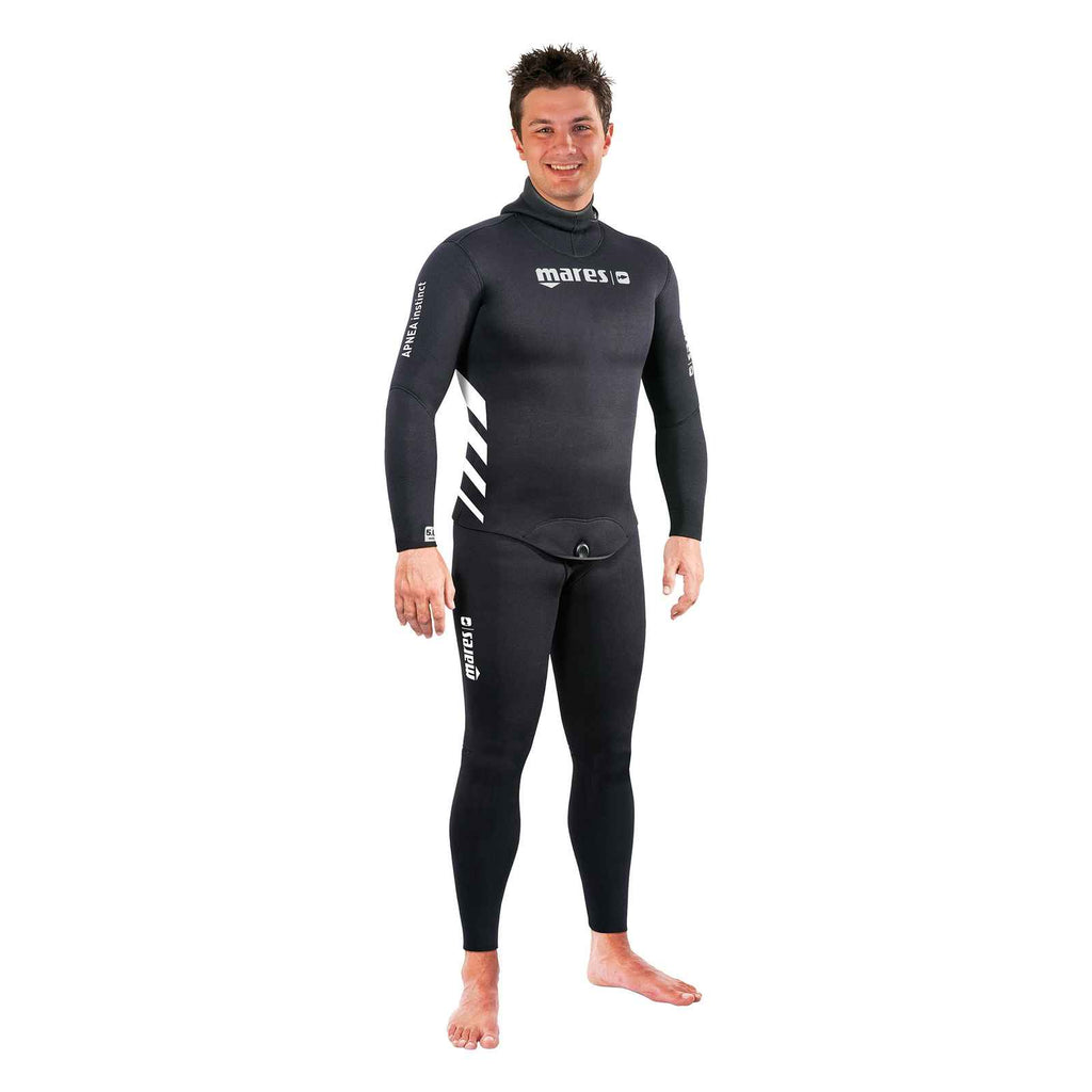 Chaqueta de traje de apnea Instinct 50 hombre 5 mm negro/blanco Talla 3 Mares 422459S3