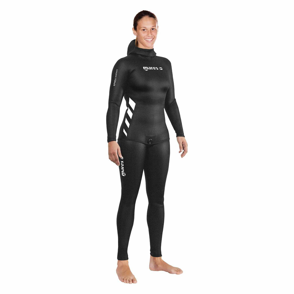 Freediving Wetsuit Jacket Apnea Instinct 50 Woman 5mm Black-White Size 3 Mares 422461S3