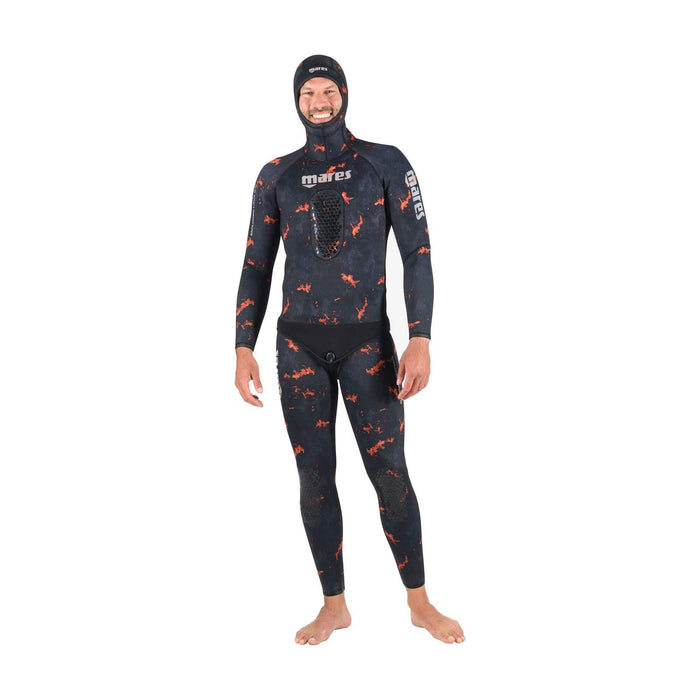 Spearfishing Wetsuit Jacket Explorer Lava 50 5mm Camo-Orange Size 4 Mares 422502S4