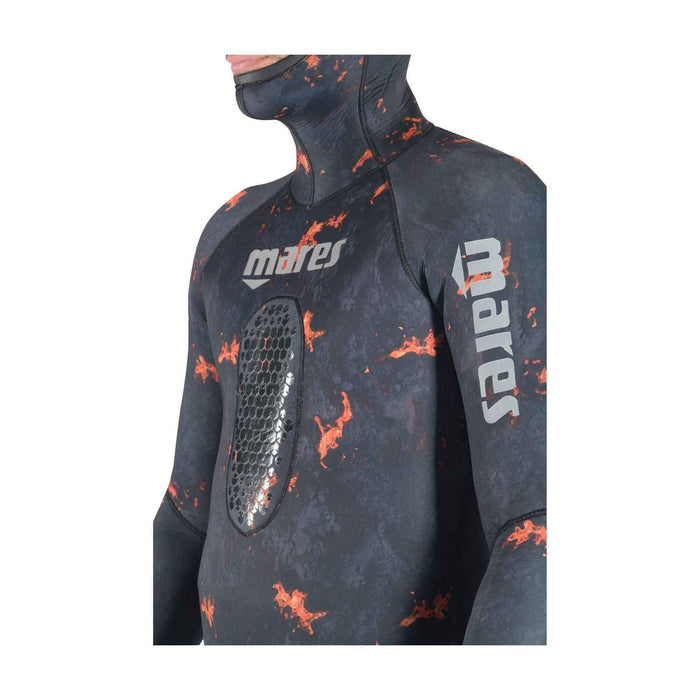 Spearfishing-Neoprenjacke Explorer Lava 50 5 mm Camo-Orange Größe 6 Mares 422502S6