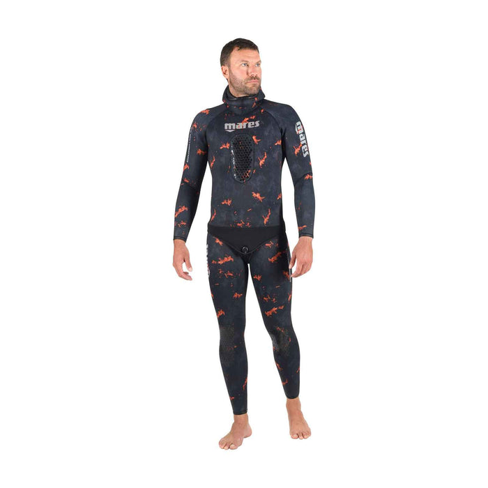 Pantalon de combinaison de chasse sous-marine Explorer Lava 50 5 mm Camouflage-Orange Taille 2 Mares 422503S2