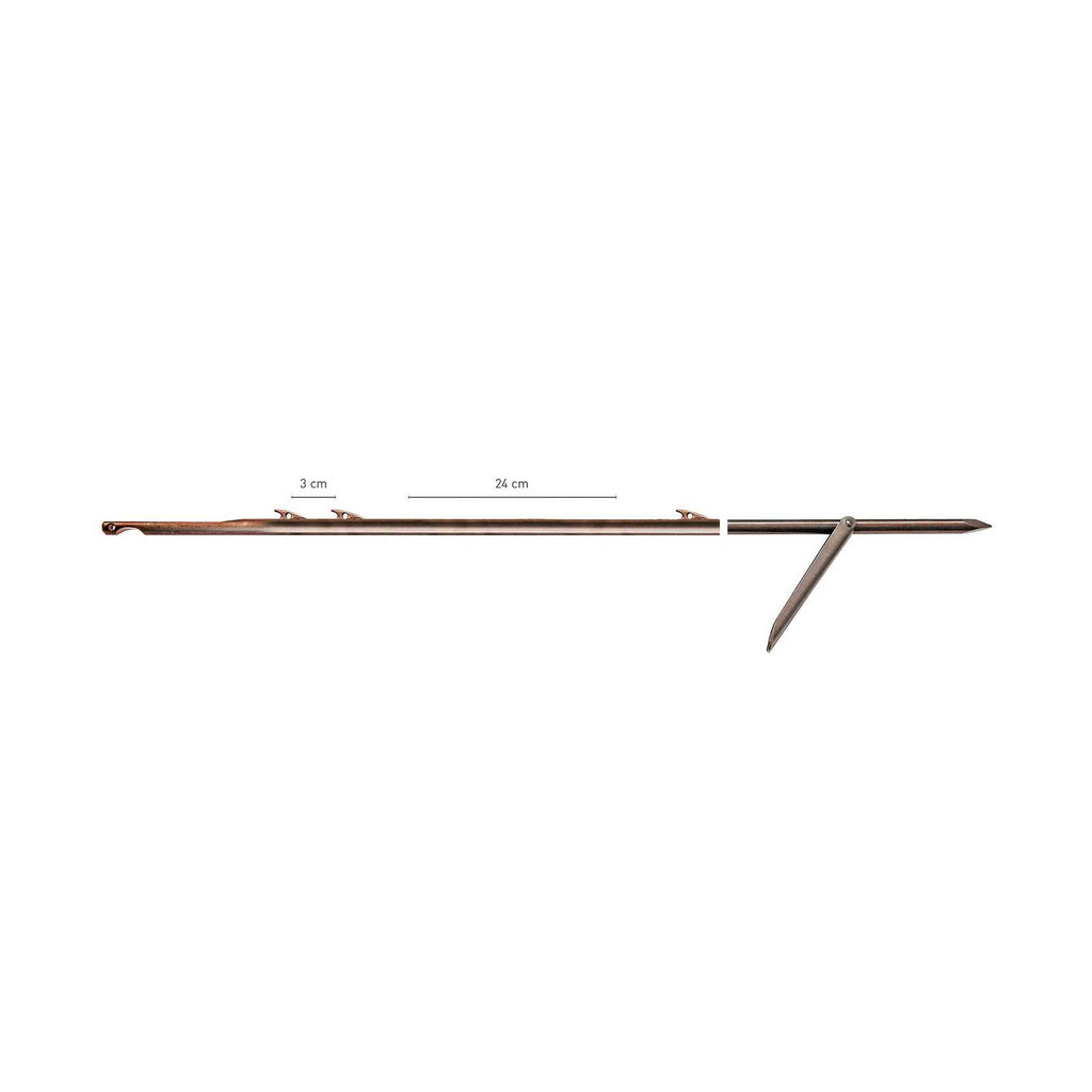 Varilla para fusil de gomas con aletas Strike 7 trifacetada 160cm Mares 423271160