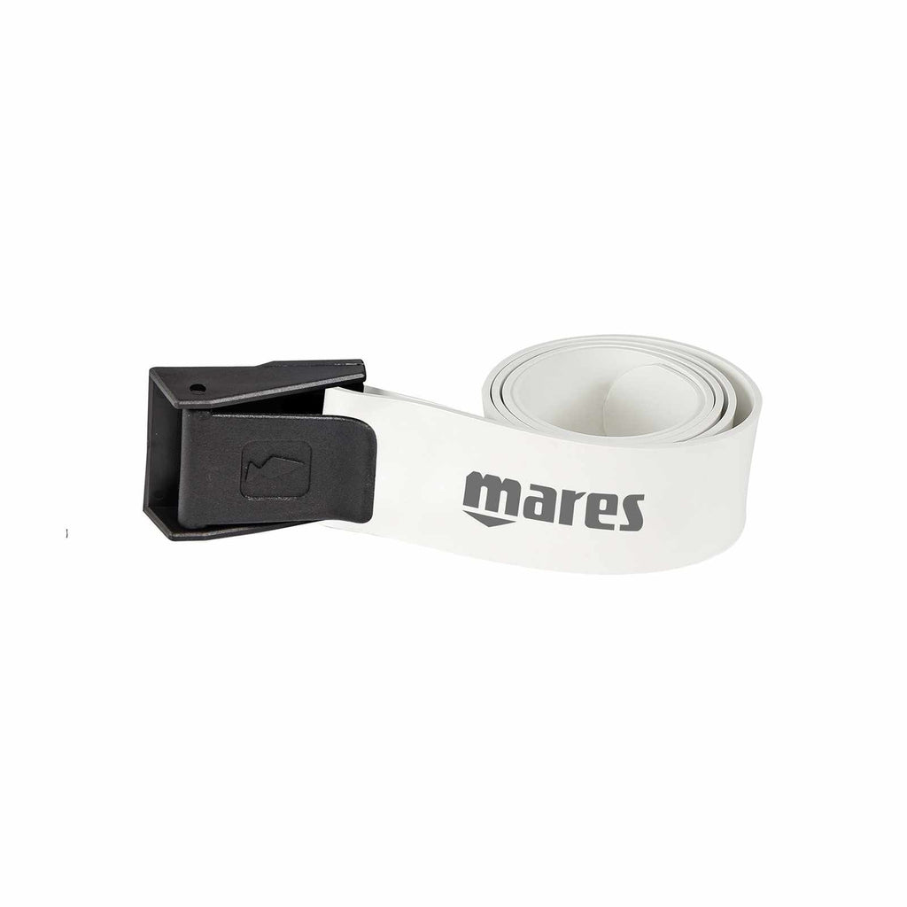 Cinturón elástico de lastre con hebilla de nailon blanco Mares 425812WH