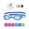 Swimming Goggles Fusion Air Blue-White Tinted-Blue Lenses Zoggs 461012BLWHTBL