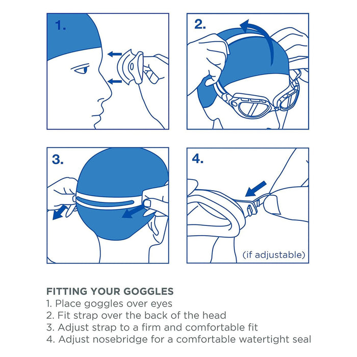 Swimming Goggles Otter Clear-Aqua Tinted-Blue Lenses Zoggs 461023CLAQTBL