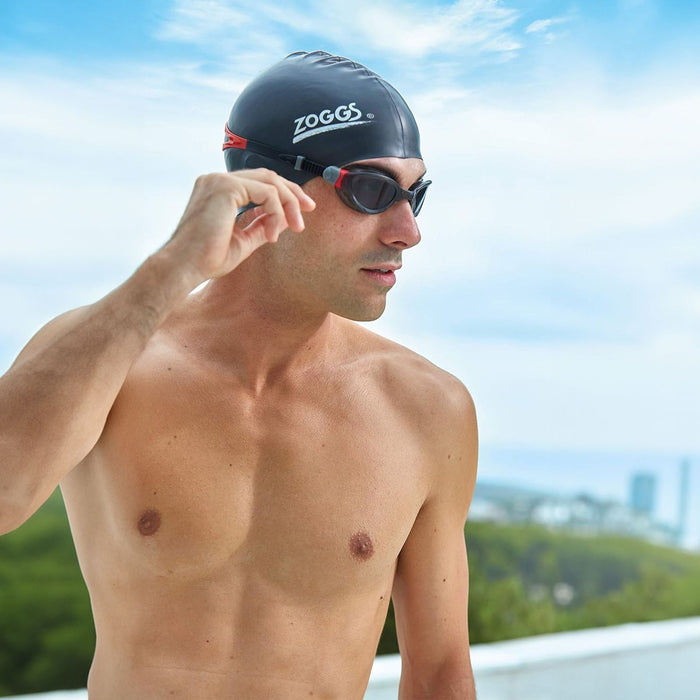 Swimming Goggles Phantom 2.0 Black-Red Tinted-Smoke Lenses Zoggs 461031BKRDTSM