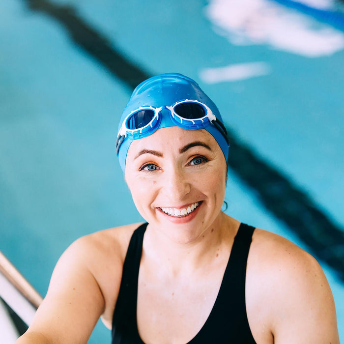 Swimming Goggles Predator Blue-White Tinted-Smoke Lenses Regular Zoggs 461037BLWHTSMR