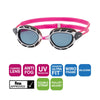 Swimming Goggles Predator Pink-White Tinted-Smoke Lenses Small Zoggs 461037PKWHTSMS