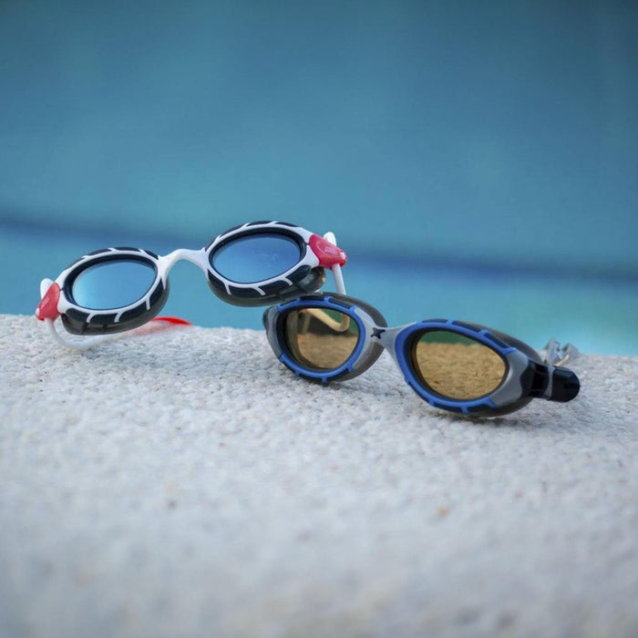 Swimming Goggles Predator White-Red Tinted-Blue Lenses Regular Zoggs 461037WHRDTBLR