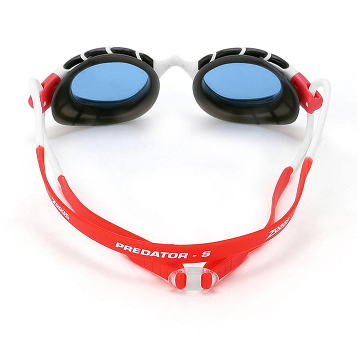Swimming Goggles Predator White-Red Tinted-Blue Lenses Small Zoggs 461037WHRDTBLS