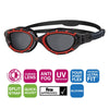 Swimming Goggles Predator Flex Polarised Black-Red-Smoke Regular Zoggs 461043BKRDPSMR