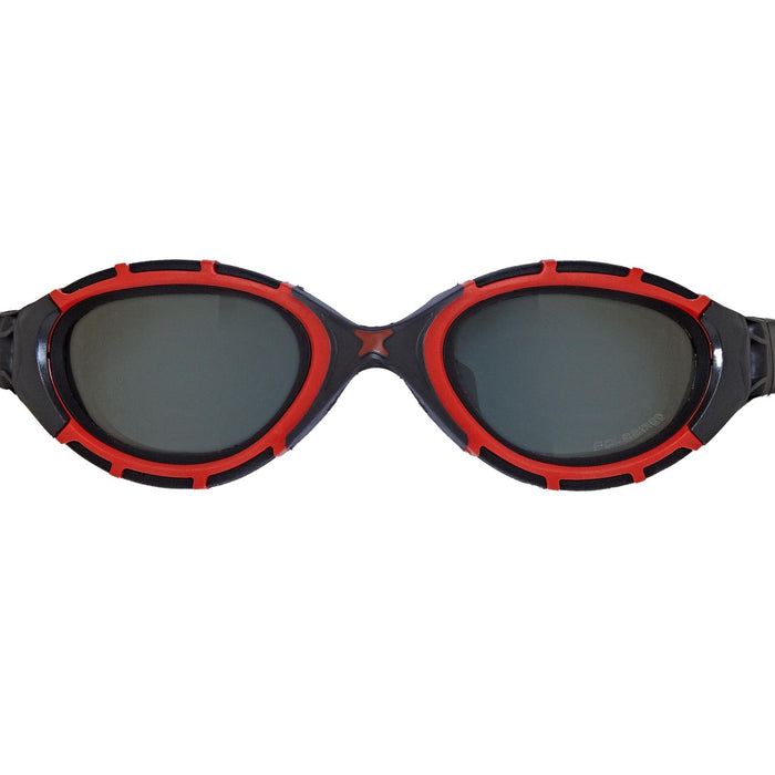 Swimming Goggles Predator Flex Polarised Black-Red-Smoke Regular Zoggs 461043BKRDPSMR