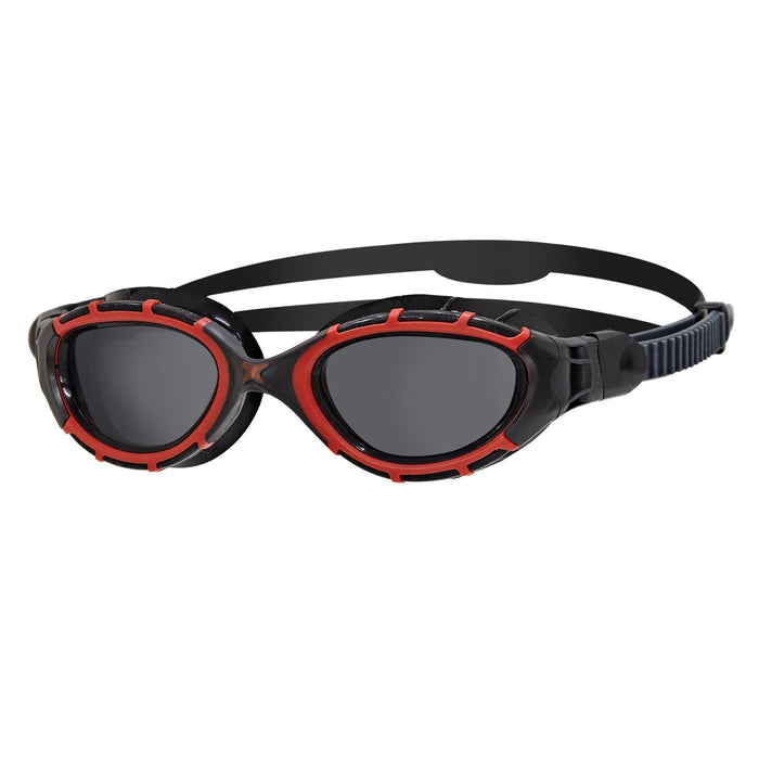 Swimming Goggles Predator Flex Polarised Black-Red-Smoke Small Zoggs 461043BKRDPSMS