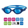 Swimming Goggles Predator Flex Titanium Blue Mirrored-Blue Lenses Regular Zoggs 461054BLBLMBLR