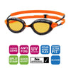 Swimming Goggles Predator Flex Titanium Grey-Black Mirrored-Orange Lenses Small Zoggs 461054GYBKMORS