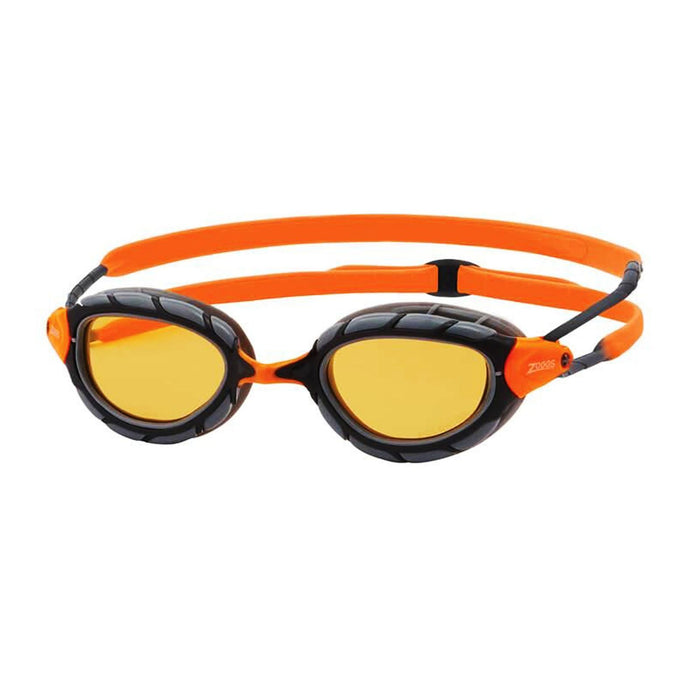 Swimming Goggles Predator Flex Titanium Grey-Black Mirrored-Orange Lenses Small Zoggs 461054GYBKMORS