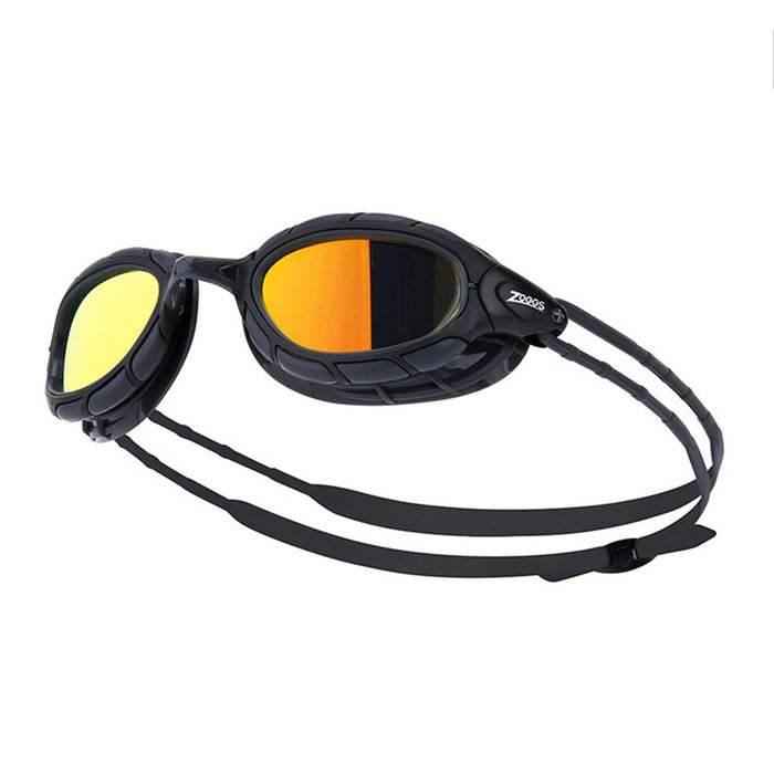 Swimming Goggles Predator Titanium Grey-Black Mirrored-Orange Lenses Regular Zoggs 461065GYBKMORR