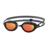 Swimming Goggles Predator Titanium Grey-Black Mirrored-Orange Lenses Small Zoggs 461065GYBKMORS