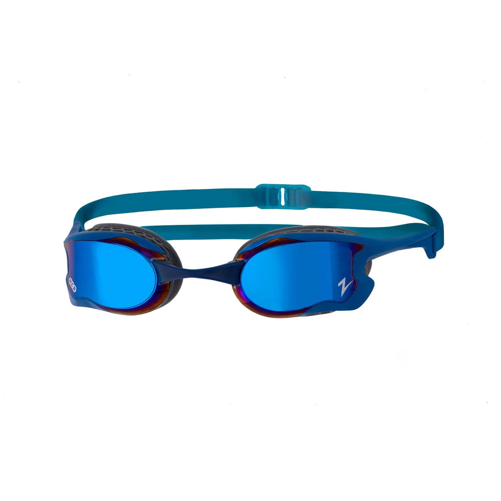 Swimming Goggles Raptor Hcb Titanium Blue-Grey Mirrored-Dark-Blue Lenses Zoggs 461085BLGYMDB