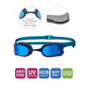 Swimming Goggles Raptor Hcb Titanium Blue-Grey Mirrored-Dark-Blue Lenses Zoggs 461085BLGYMDB