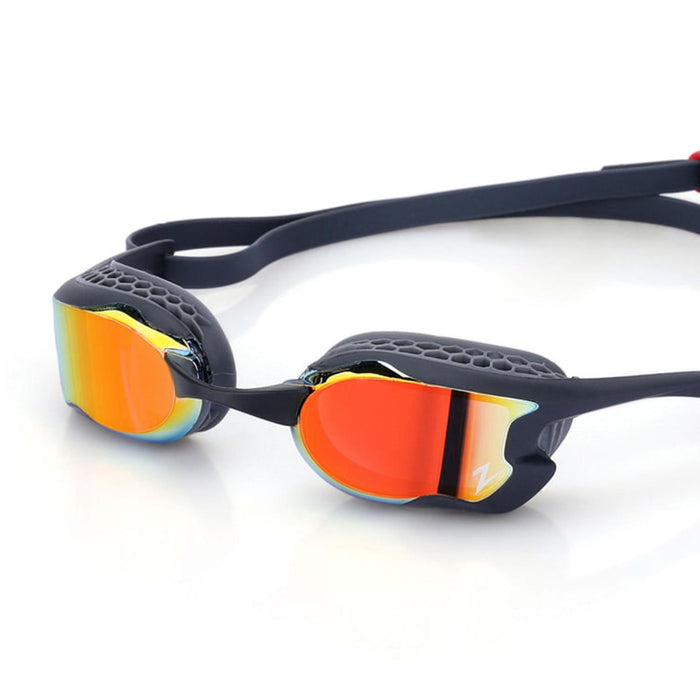 Swimming Goggles Raptor Hcb Titanium Grey-Black Mirrored-Red Lenses Zoggs 461085GYBKMRD