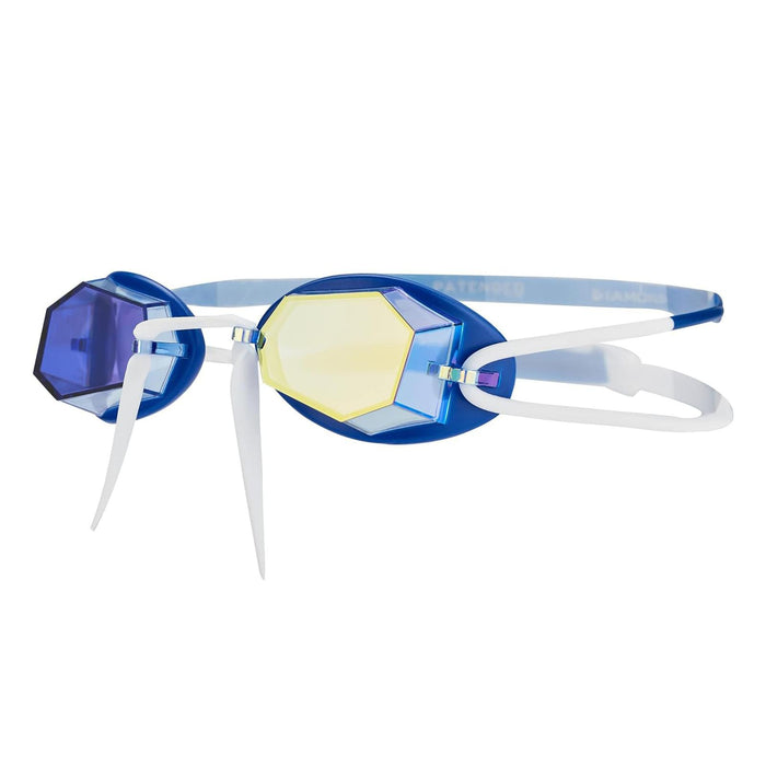 Swimming Goggles Diamond Titanium-Blue-White Mirrored Gold Lenses Zoggs 461090BLWHMGD