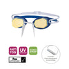 Swimming Goggles Diamond Titanium-Blue-White Mirrored Gold Lenses Zoggs 461090BLWHMGD