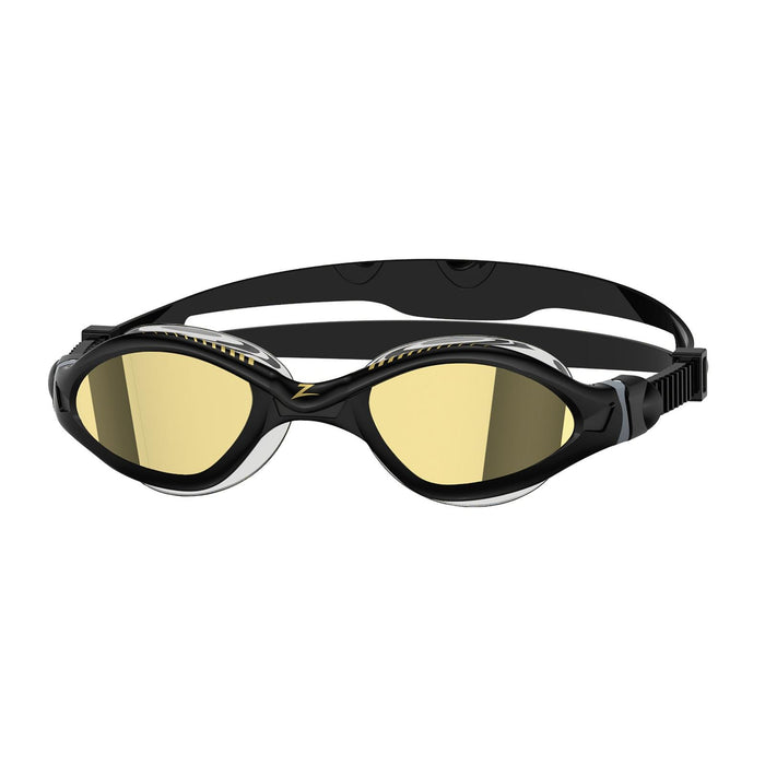 Swimming Goggles Tiger Lsr++ Titanium Black-Grey Mirrored-Gold Lenses Small Zoggs 461092BKGYMGDS