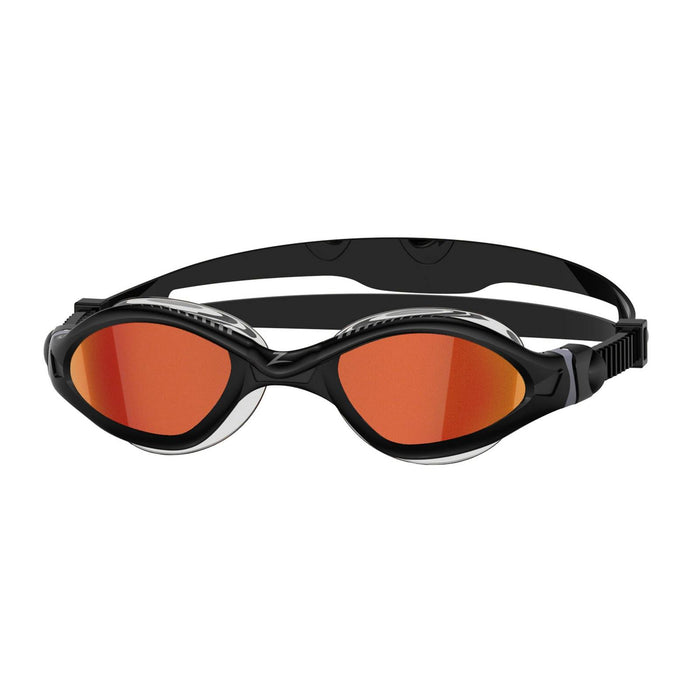 Swimming Goggles Tiger Lsr+ Titanium Black-Grey Mirrored-Red Lenses Regular Zoggs 461092BKGYMRDR