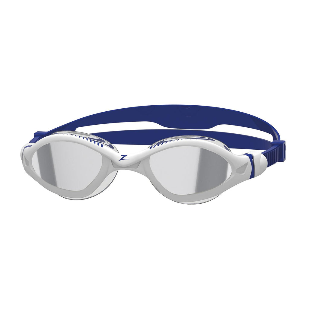 Swimming Goggles Tiger Lsr+ Titanium White-Blue Mirrored-Smoke Lenses Regular Zoggs 461092WHBLMSMR