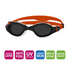 Swimming Goggles Tiger Lsr+ Black-Orange Tinted-Smoke Lenses Regular Zoggs 461093BKORTSMR