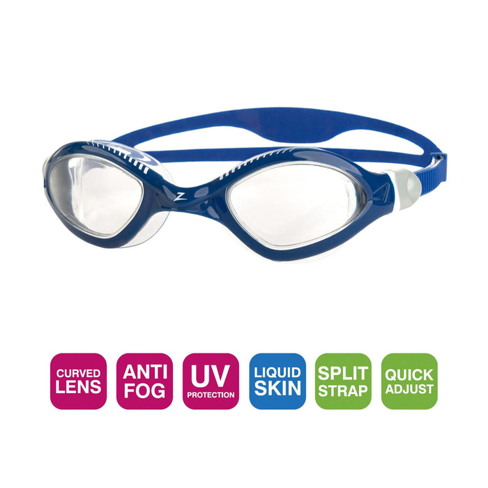 Swimming Goggles Tiger Lsr+ Blue-White-Clear Regular Zoggs 461093BLWHCLRR